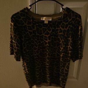 Michael Kors Leopard Print Women's Top